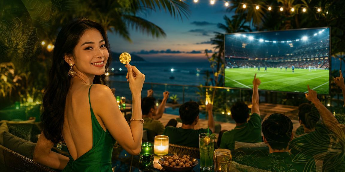 Người dùng tại Phú Quốc trải nghiệm cá cược bóng đá trực tuyến trong không gian nghỉ dưỡng hiện đại